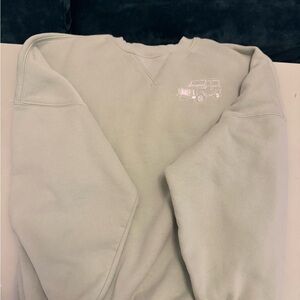 PacSun Light Green Sweatshirt with Embroidered Logo